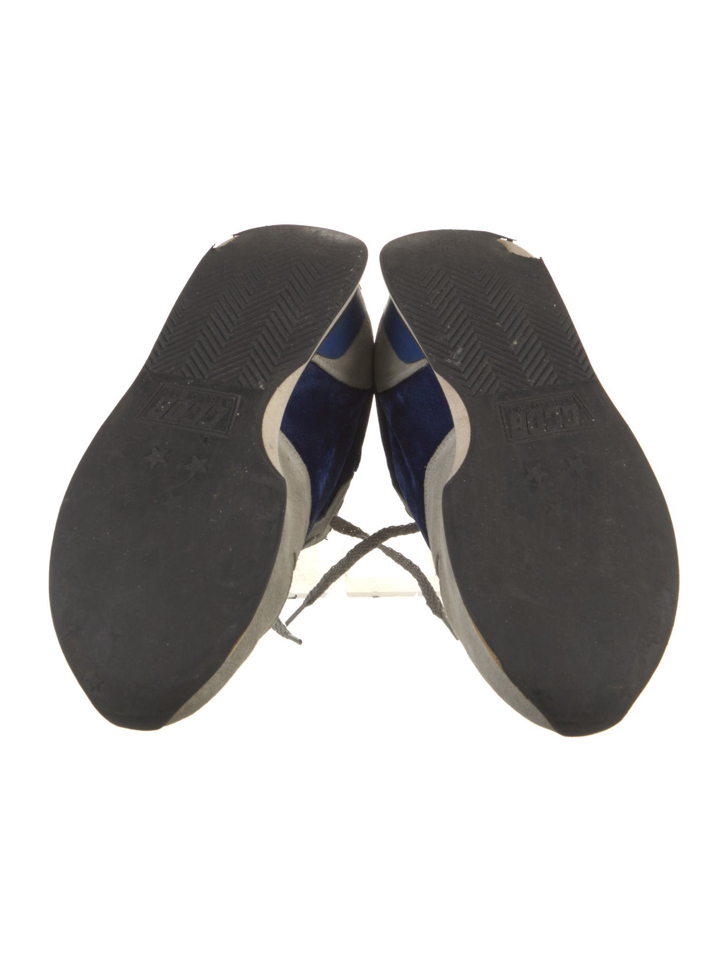 Golden Goose Suede Colorblock Pattern Sneakers